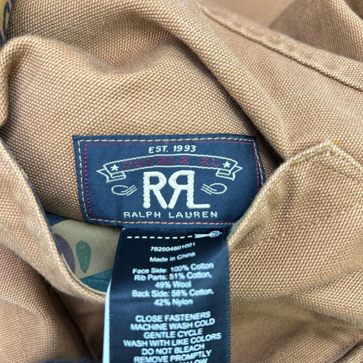 RRL Reversible Murray Jacket Brown Size XS
