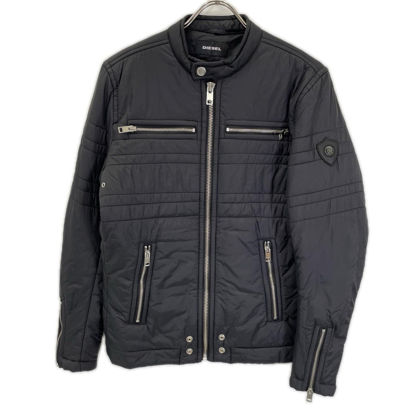 DIESEL Black Nylon Reversible Rider Jacket Size S