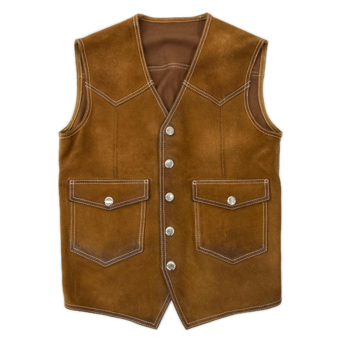 DSQUARED2 Brown Suede Leather Gilet Vest Size 46
