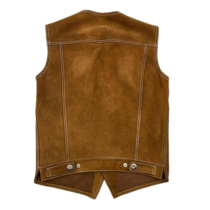 DSQUARED2 Brown Suede Leather Gilet Vest Size 46