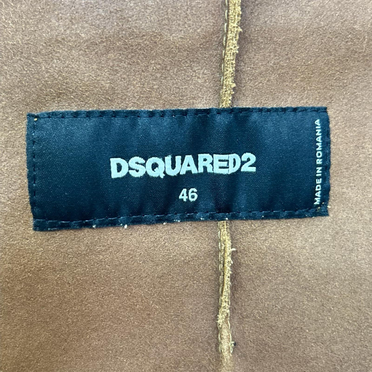 DSQUARED2 Brown Suede Leather Gilet Vest Size 46