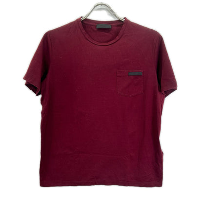 PRADA UJN006 Bordeaux Crewneck T-Shirt Size S