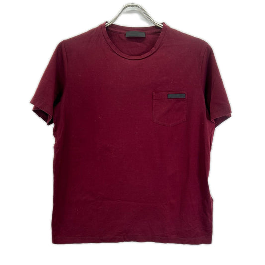 PRADA UJN006 Bordeaux Crewneck T-Shirt Size S