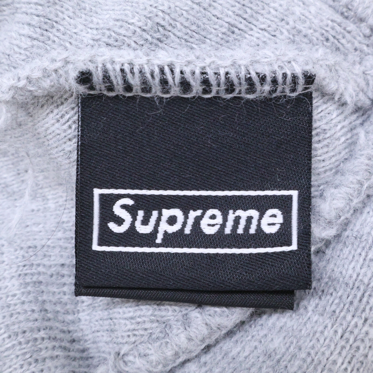 Supreme 19AW New Era Paisley Box Logo Beanie Gray
