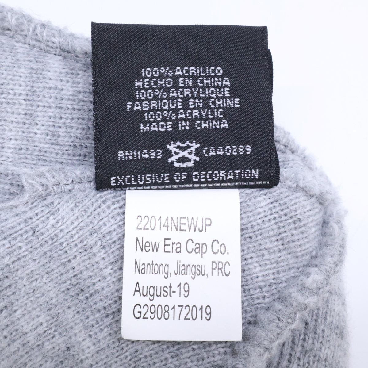 Supreme 19AW New Era Paisley Box Logo Beanie Gray
