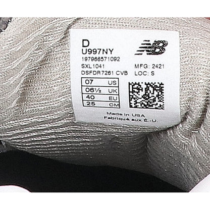 NEW BALANCE U997NY Made in USA 997 Sneakers Navy Size 25