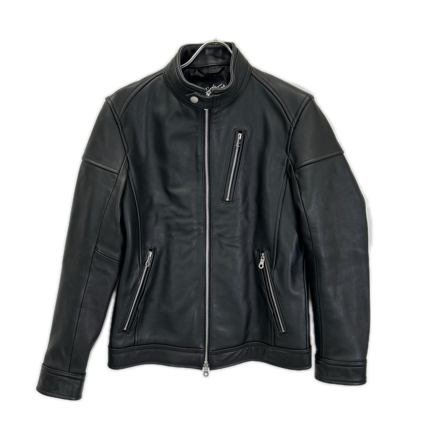 Rattle Trap Black Leather Single Rider Jacket Size M