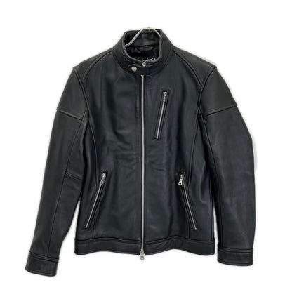 Rattle Trap Black Leather Single Rider Jacket Size M