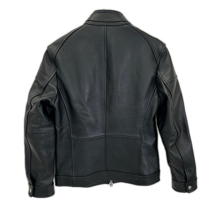 Rattle Trap Black Leather Single Rider Jacket Size M