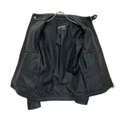 Rattle Trap Black Leather Single Rider Jacket Size M