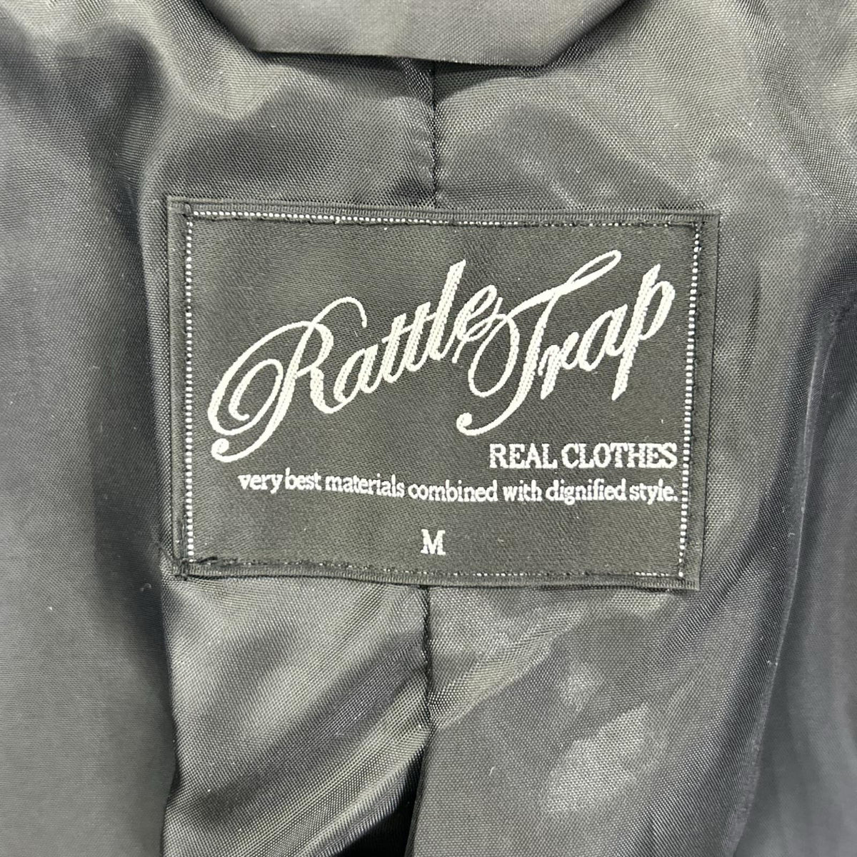 Rattle Trap Black Leather Single Rider Jacket Size M