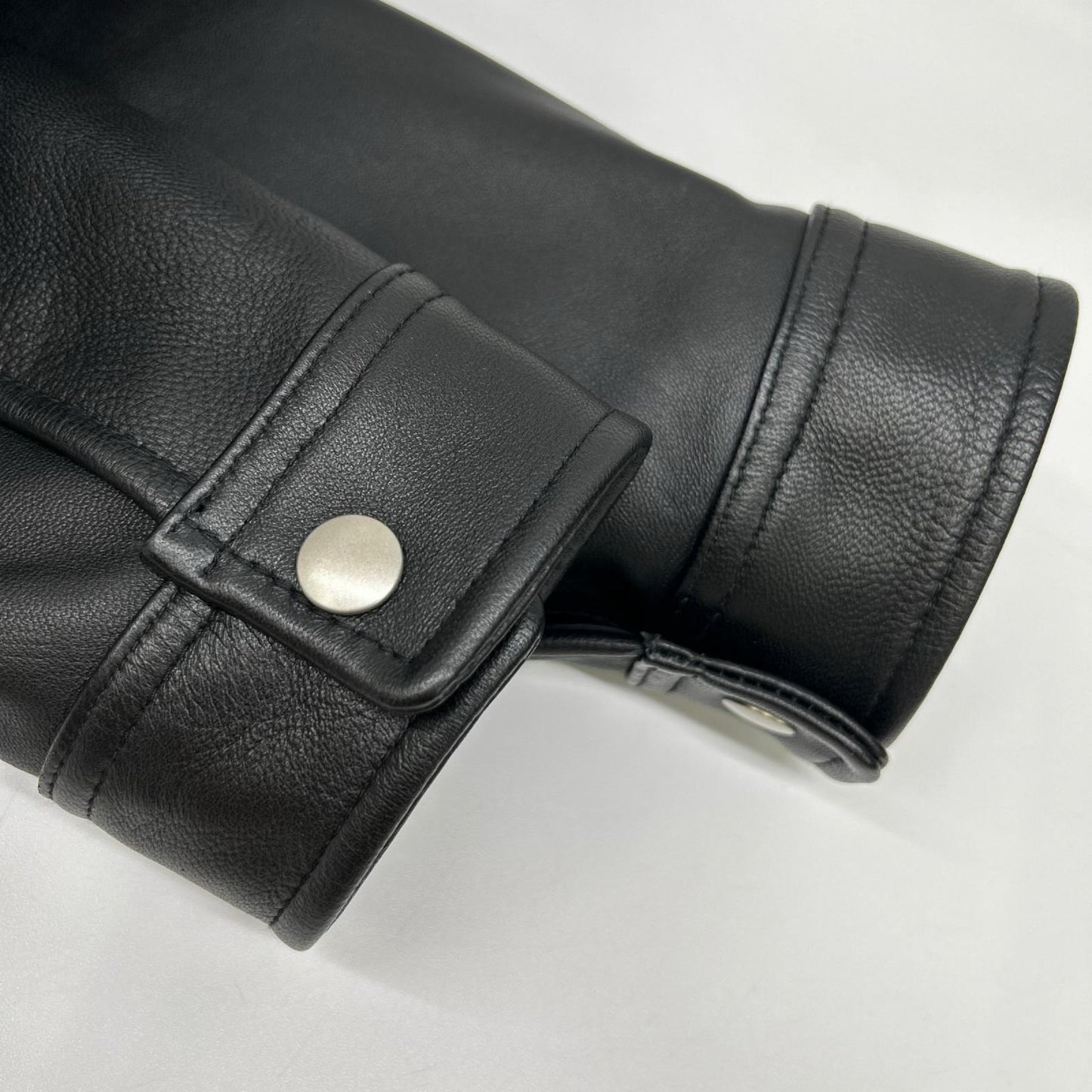 Rattle Trap Black Leather Single Rider Jacket Size M