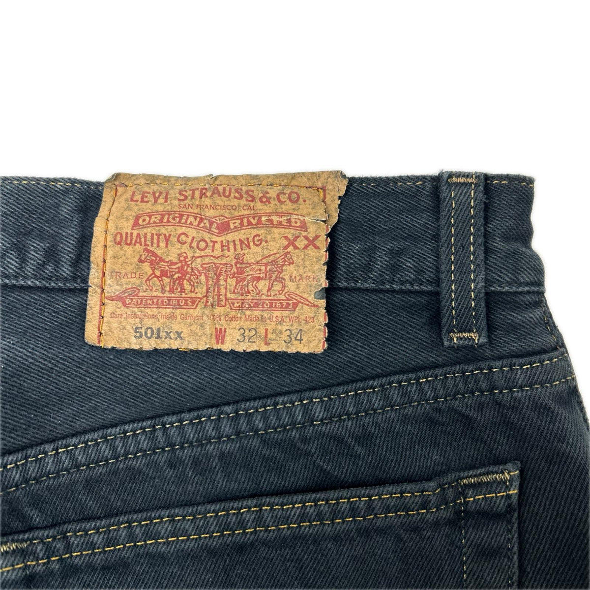 LEVI'S 90s USA 501XX Overdyed Jeans Black Size W32 L34 Size W32 L34