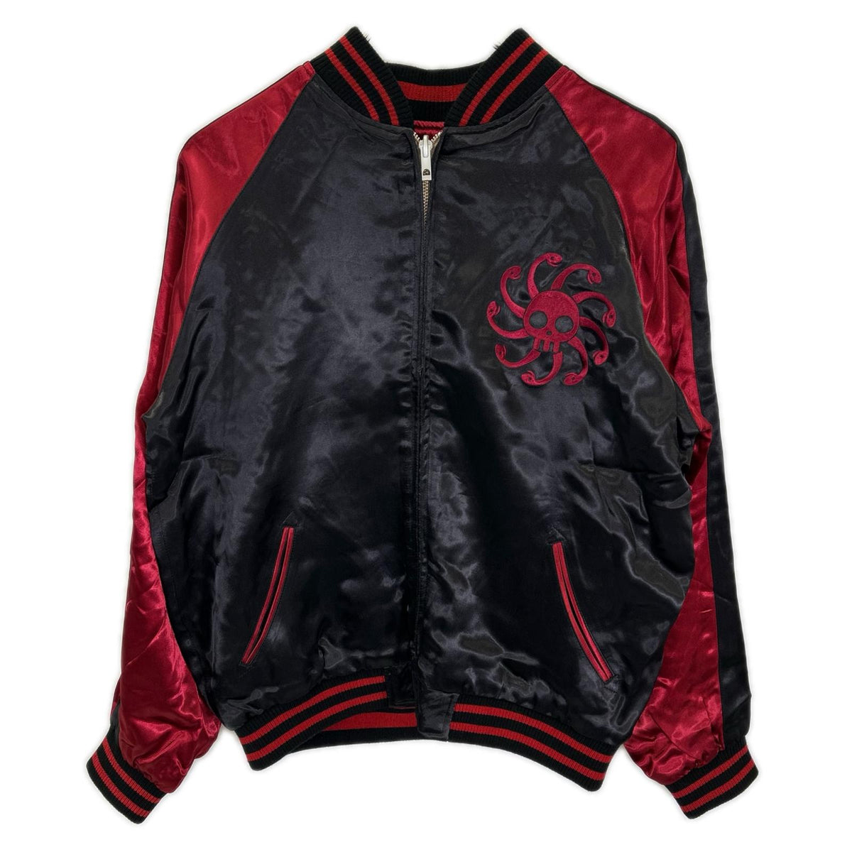 TEN STRIKE One Piece Hancock Sukajan Red/Blk Rayon Jacket Size L