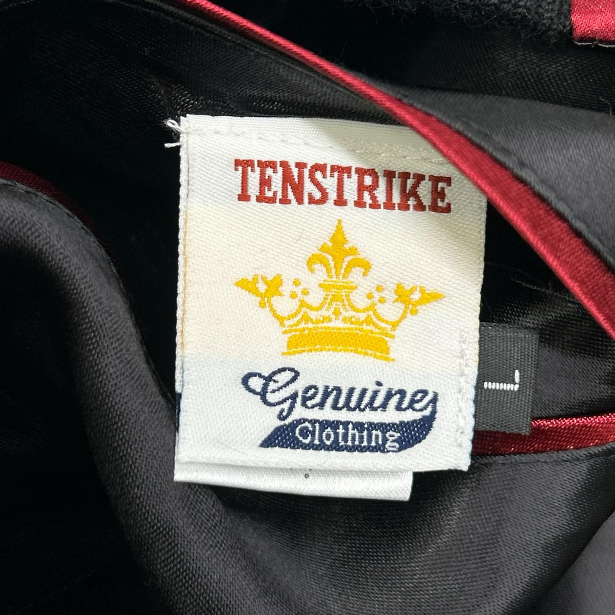 TEN STRIKE One Piece Hancock Sukajan Red/Blk Rayon Jacket Size L