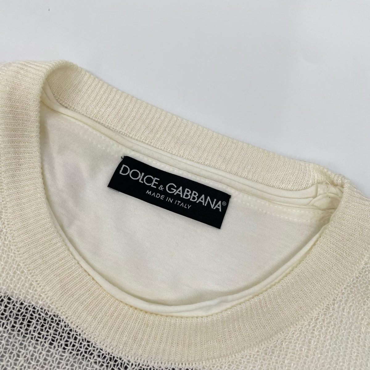 DOLCE&GABBANA GB154K Mesh Layered Silk T-Shirt
