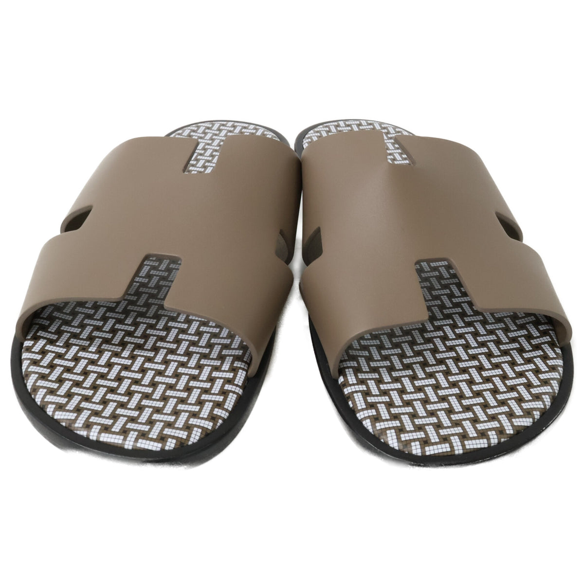 HERMES Brown Izmir Calf Leather Sandals Size EU 40
