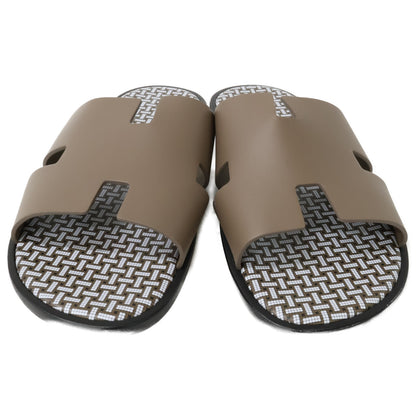 HERMES Brown Izmir Calf Leather Sandals Size EU 40