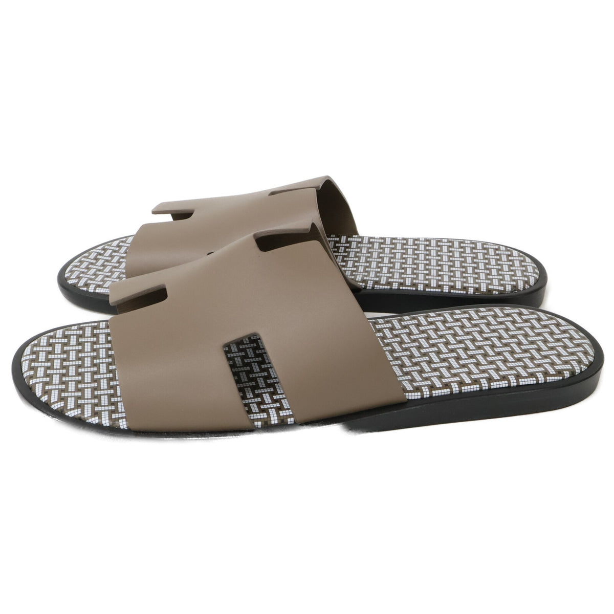 HERMES Brown Izmir Calf Leather Sandals Size EU 40