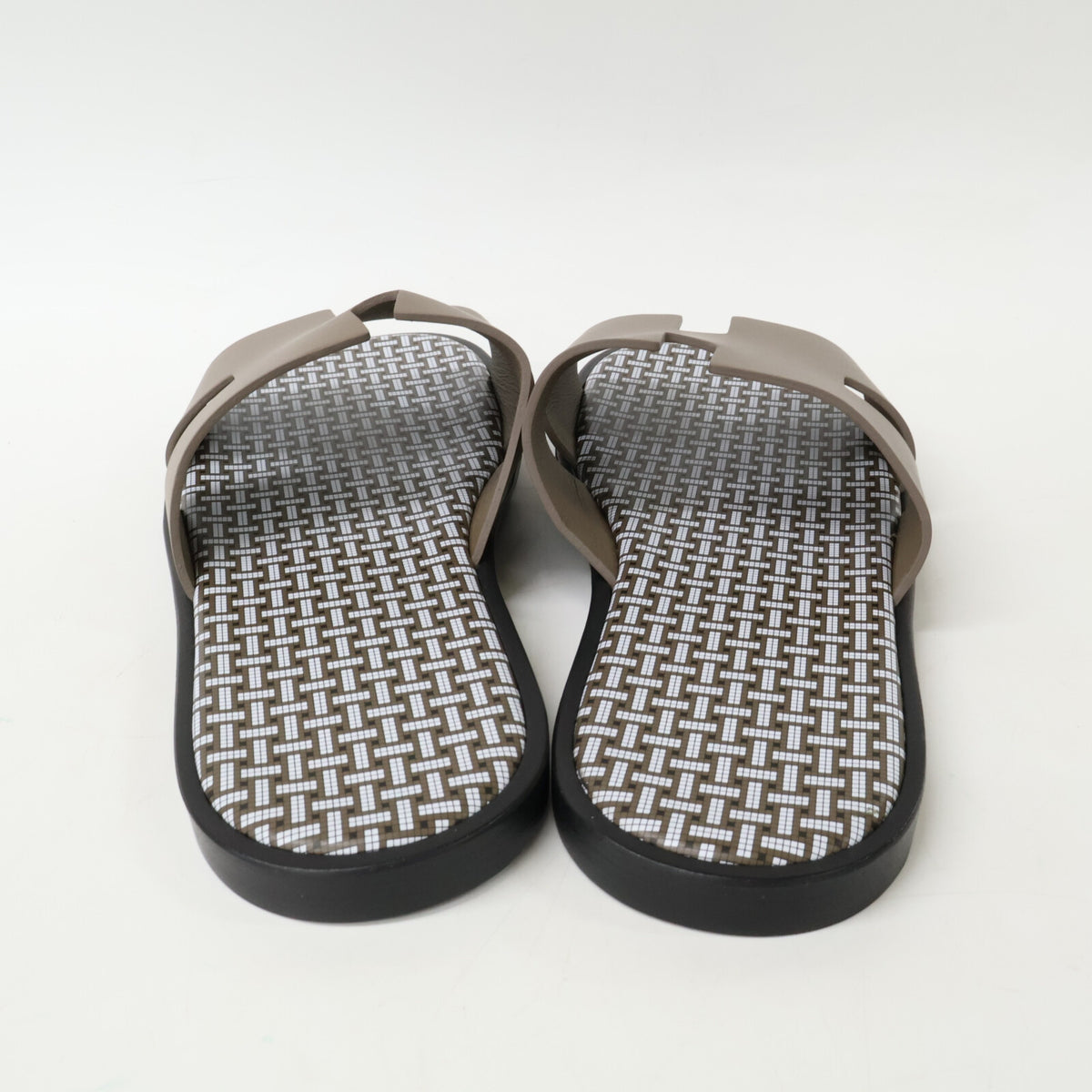 HERMES Brown Izmir Calf Leather Sandals Size EU 40