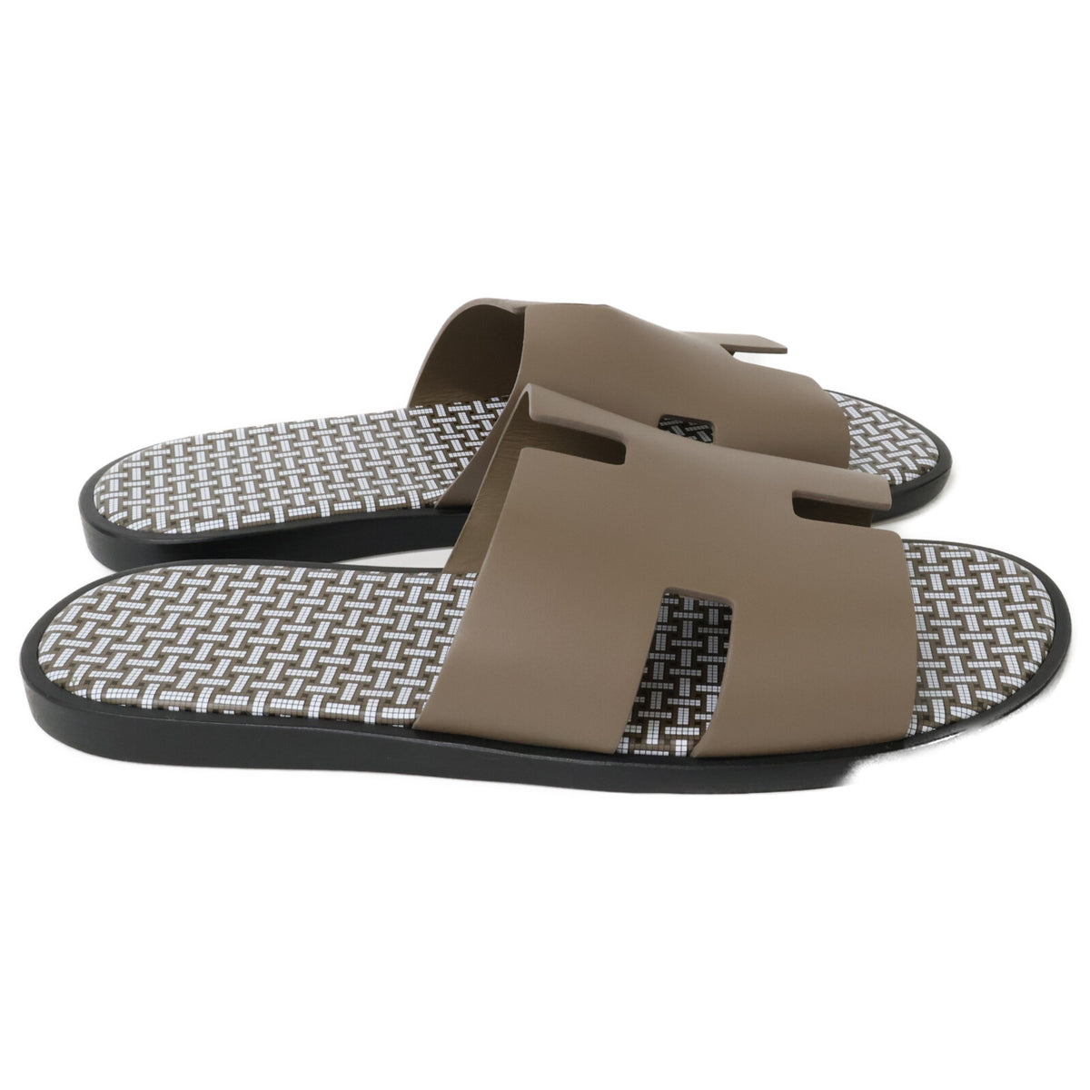 HERMES Brown Izmir Calf Leather Sandals Size EU 40