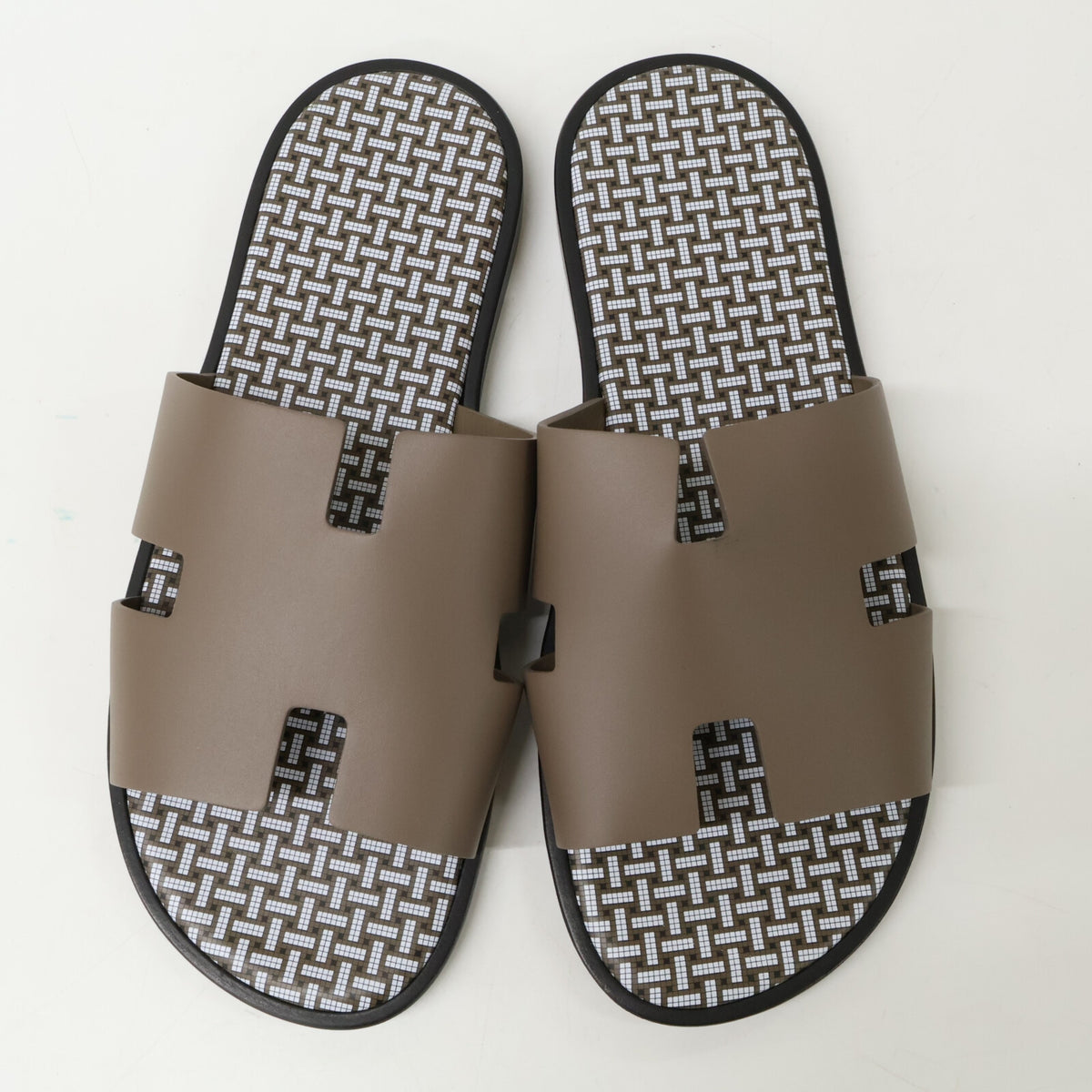 HERMES Brown Izmir Calf Leather Sandals Size EU 40