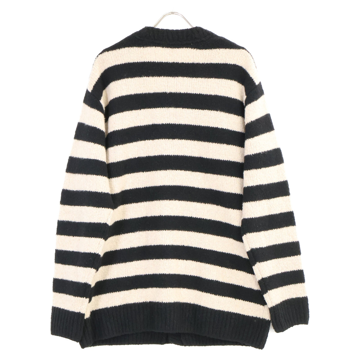 DRIES VAN NOTEN Black/White Cashmere Wool Cardigan Size S