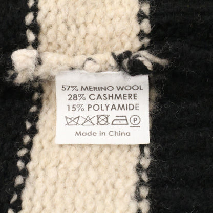 DRIES VAN NOTEN Black/White Cashmere Wool Cardigan Size S