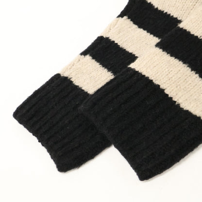 DRIES VAN NOTEN Black/White Cashmere Wool Cardigan Size S