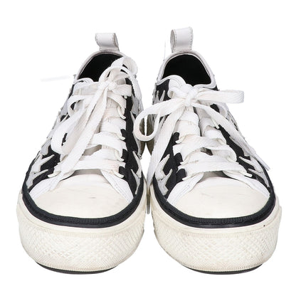 AMIRI Star Patch Canvas Low-Cut Black White Sneakers Size EU 42