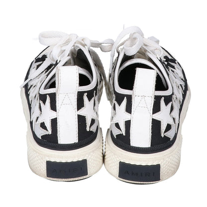 AMIRI Star Patch Canvas Low-Cut Black White Sneakers Size EU 42