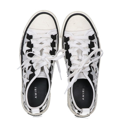 AMIRI Star Patch Canvas Low-Cut Black White Sneakers Size EU 42