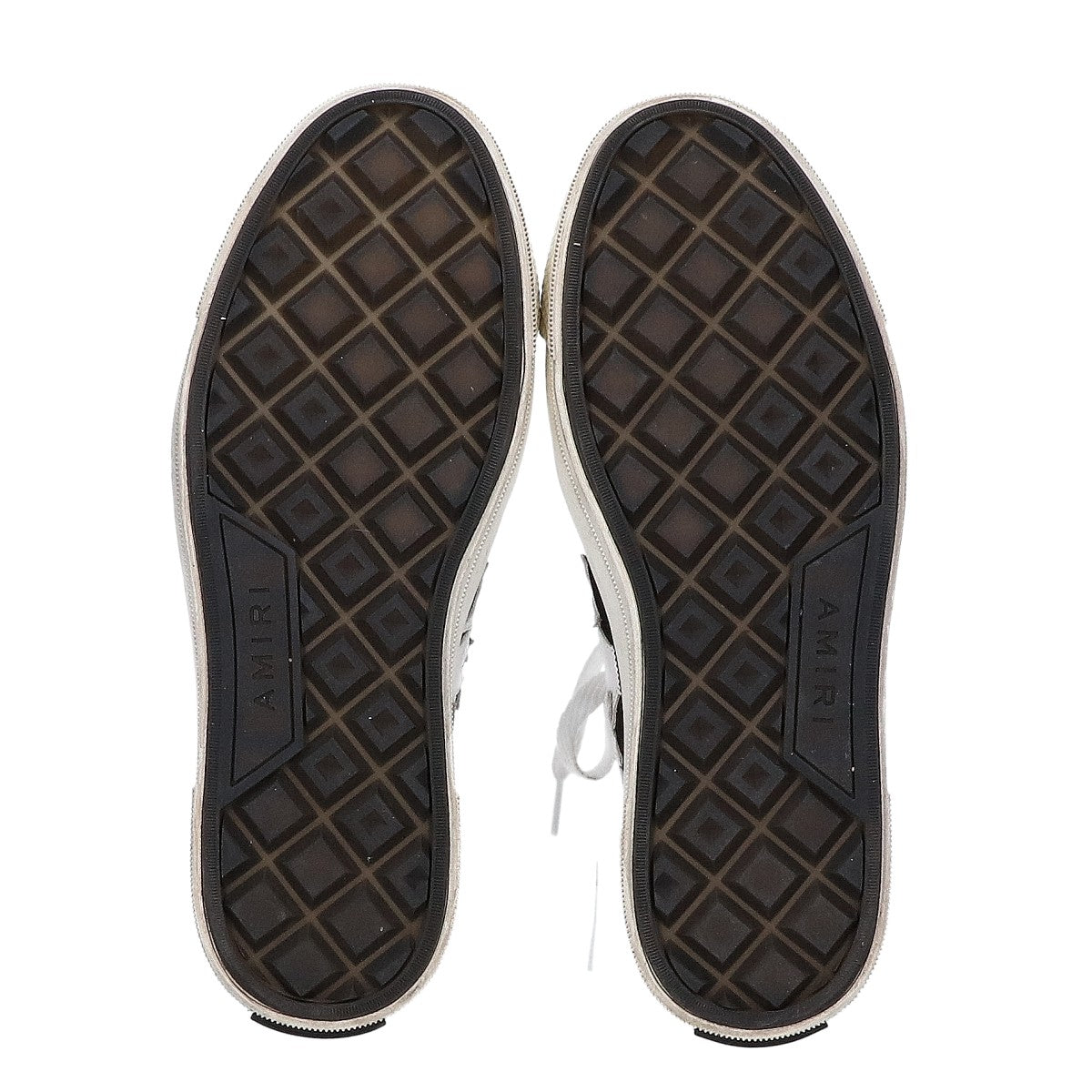 AMIRI Star Patch Canvas Low-Cut Black White Sneakers Size EU 42