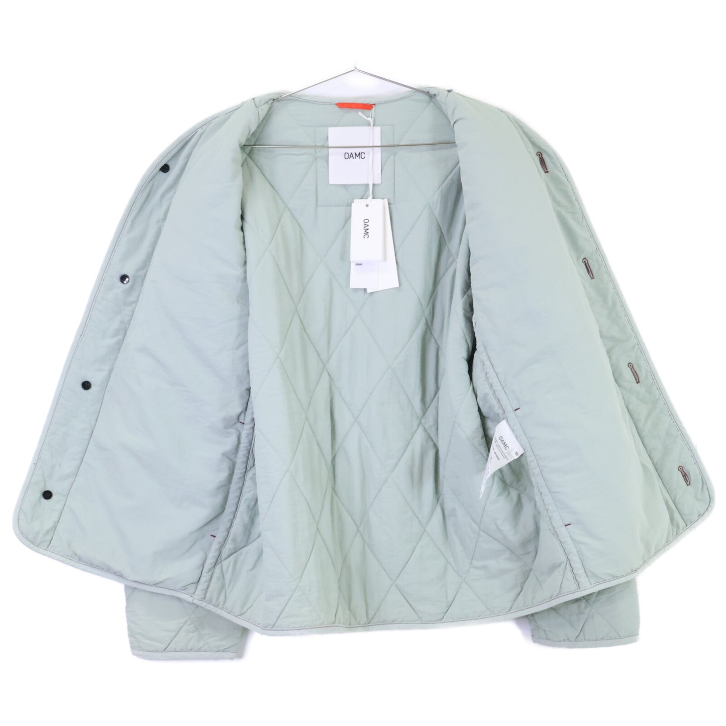 OAMC Nylon Combat Liner Quilted Jacket Mint Green Size XS