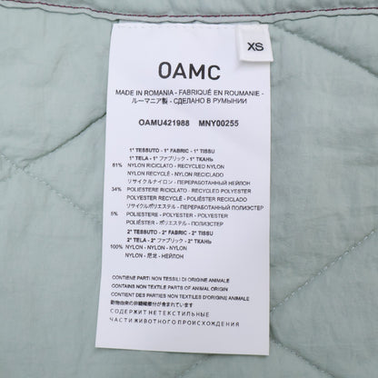 OAMC Nylon Combat Liner Quilted Jacket Mint Green Size XS