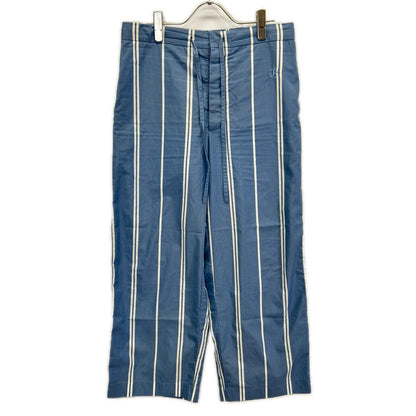 JIL SANDER+ Blue Striped Cotton Relaxed Pants Size 44