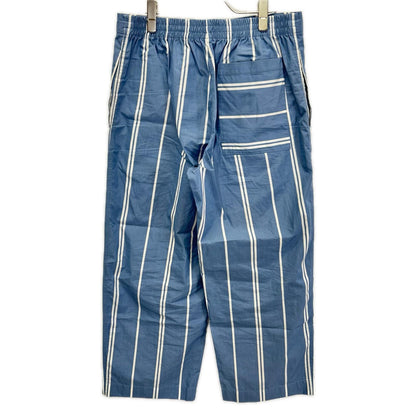 JIL SANDER+ Blue Striped Cotton Relaxed Pants Size 44