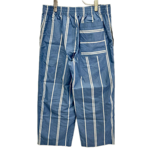 JIL SANDER+ Blue Striped Cotton Relaxed Pants Size 44
