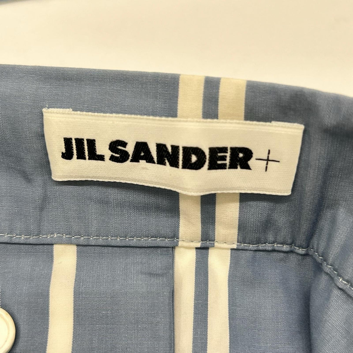 JIL SANDER+ Blue Striped Cotton Relaxed Pants Size 44