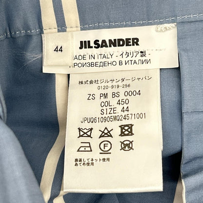 JIL SANDER+ Blue Striped Cotton Relaxed Pants Size 44