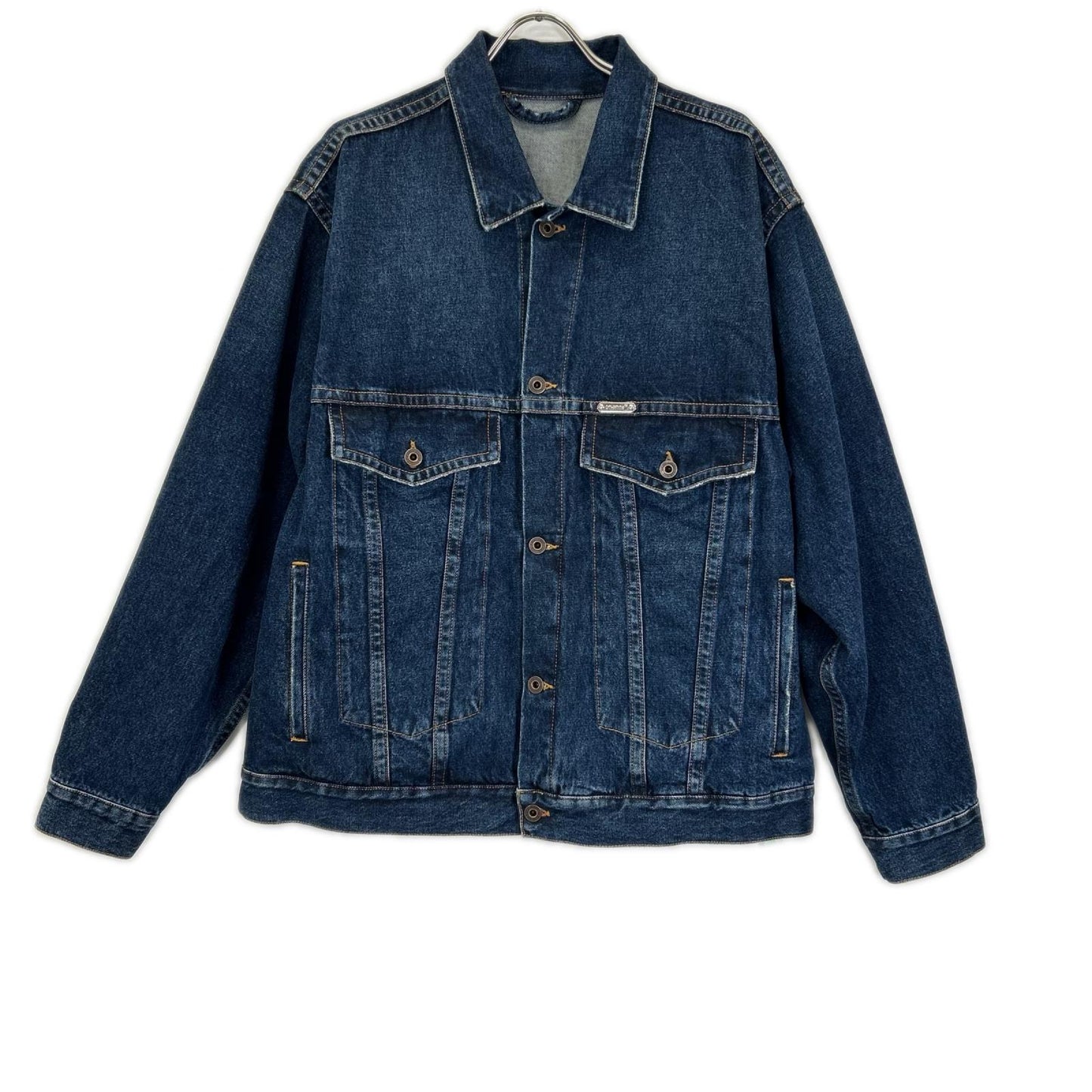 OFF-WHITE Indigo Blue Exaggerated Denim Jacket Size XS
