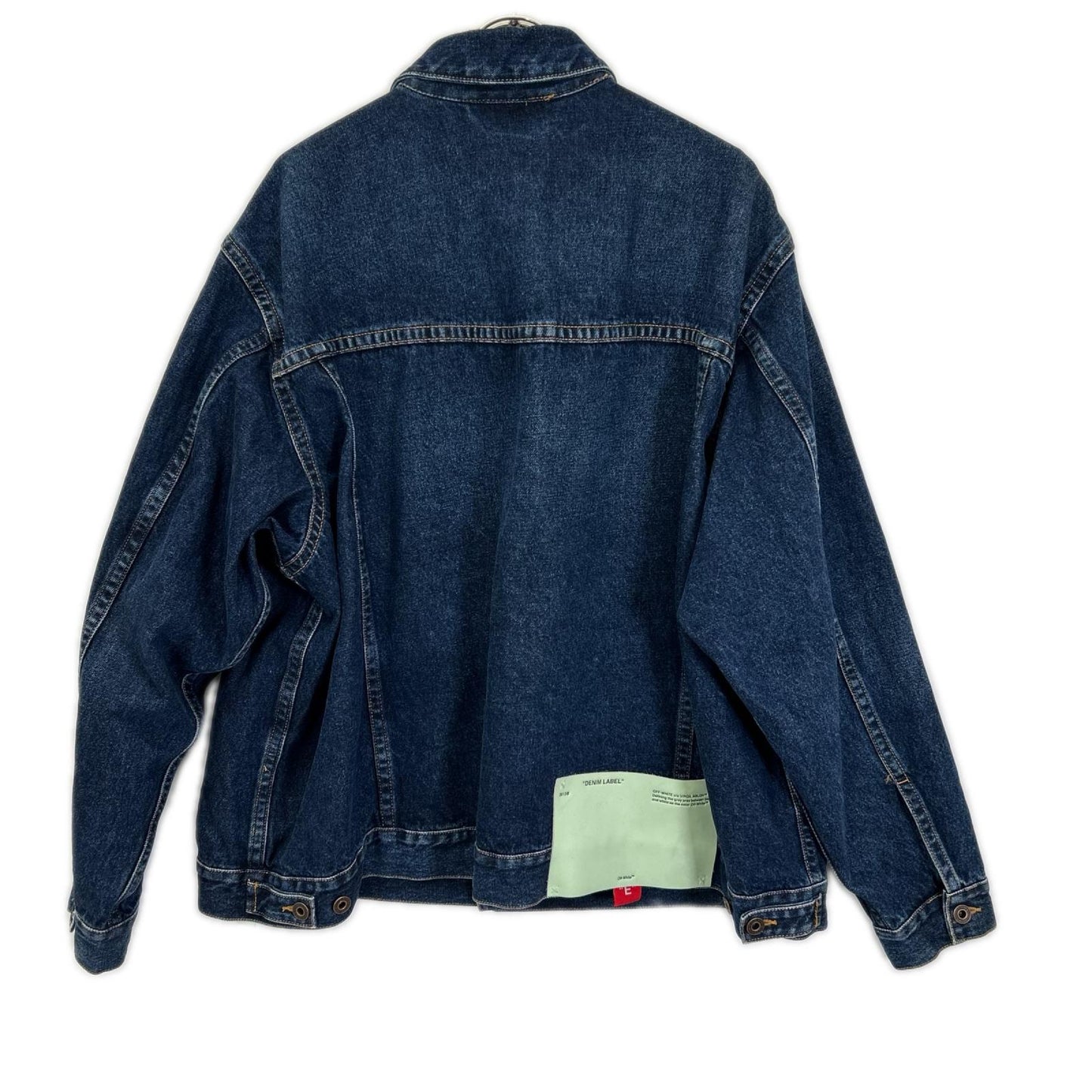 OFF-WHITE Indigo Blue Exaggerated Denim Jacket Size XS