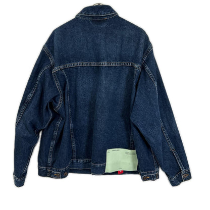 OFF-WHITE Indigo Blue Exaggerated Denim Jacket Size XS