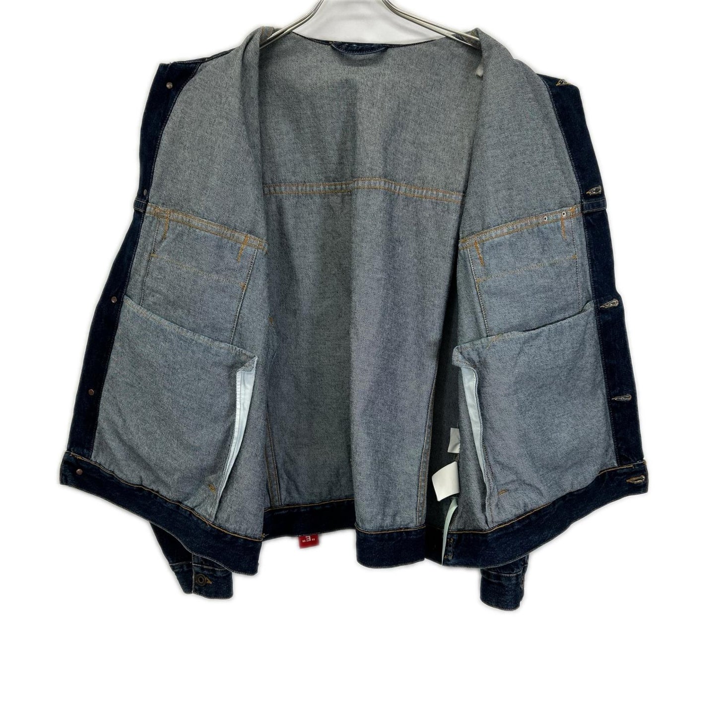 OFF-WHITE Indigo Blue Exaggerated Denim Jacket Size XS