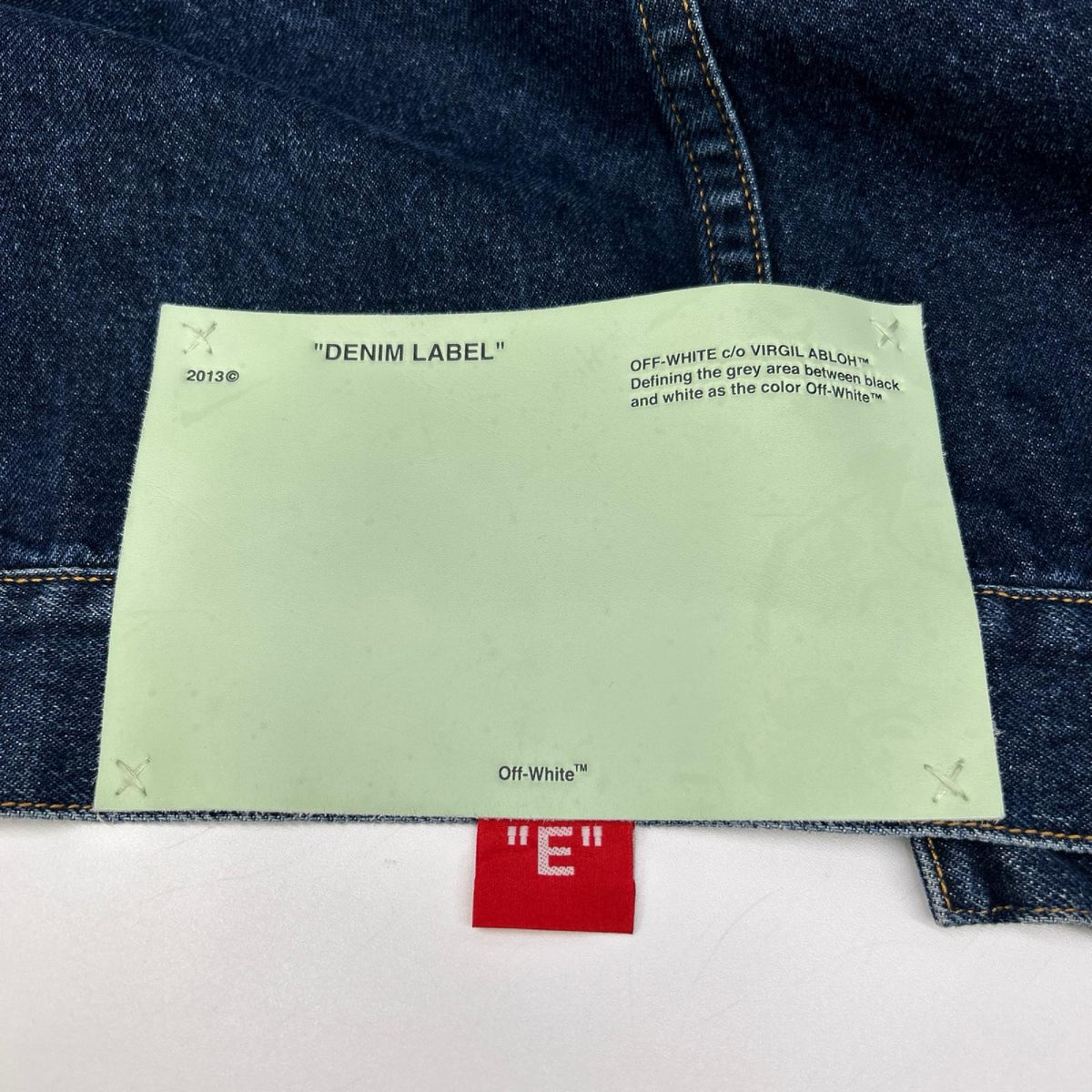 OFF-WHITE Indigo Blue Exaggerated Denim Jacket Size XS