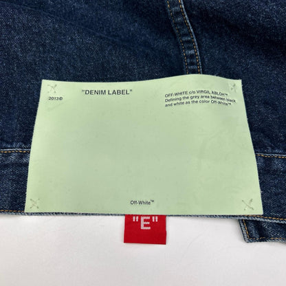 OFF-WHITE Indigo Blue Exaggerated Denim Jacket Size XS