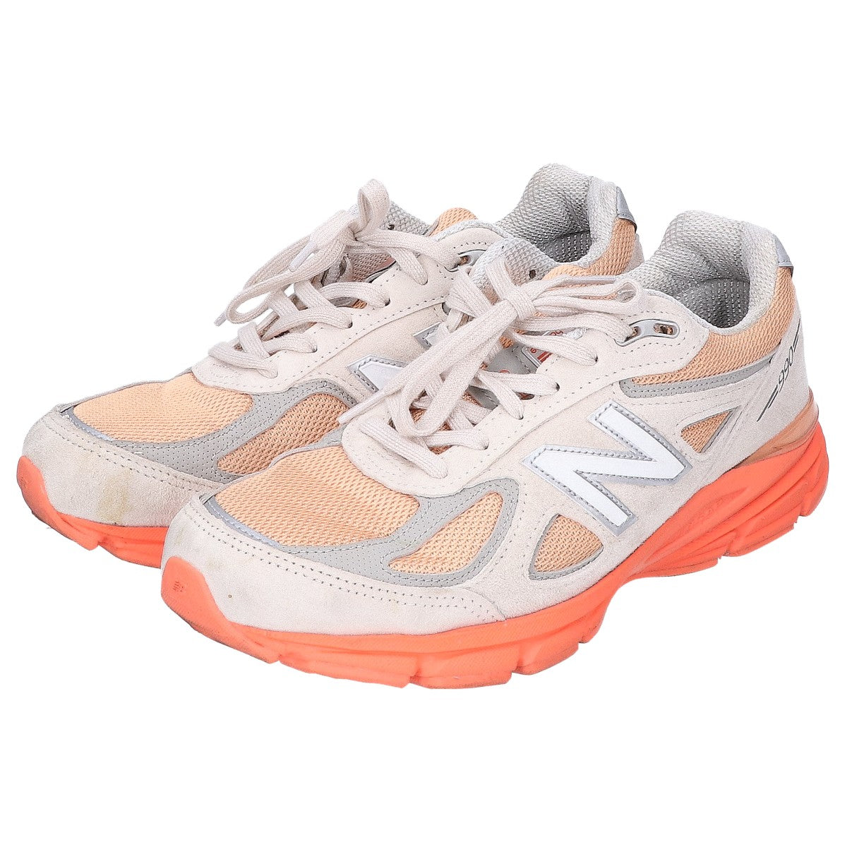 NEW BALANCE U990MO4 Dried Orange Suede Sneakers Size 26.5