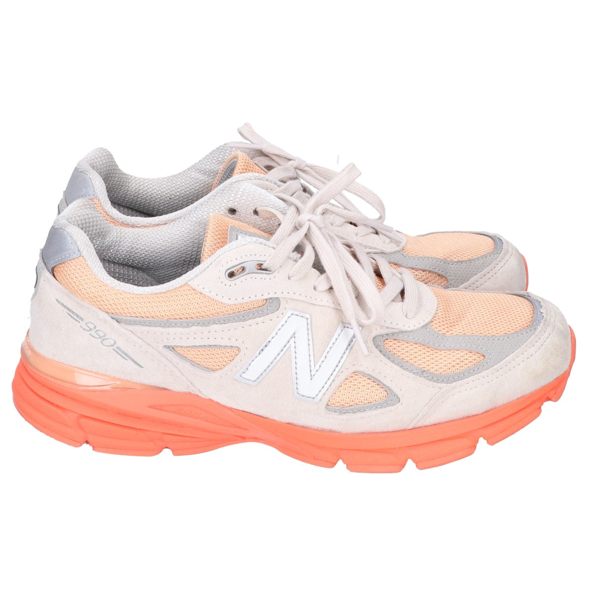 NEW BALANCE U990MO4 Dried Orange Suede Sneakers Size 26.5