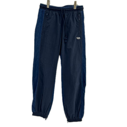 DIESEL Navy P-Bright Logo Patch Track Pants Sweatpants Size 46