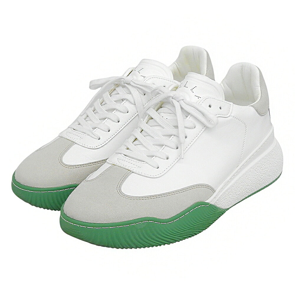 STELLA McCARTNEY LOOP Sneakers White/Green Size EU 44